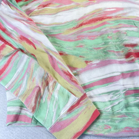 NEW ADIDAS ORIGINALS Womens 1X Plus Cropped Hoodie Multi Color Pastel Pullover - Picture 5 of 11